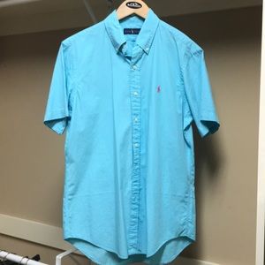 Polo button down shirt.